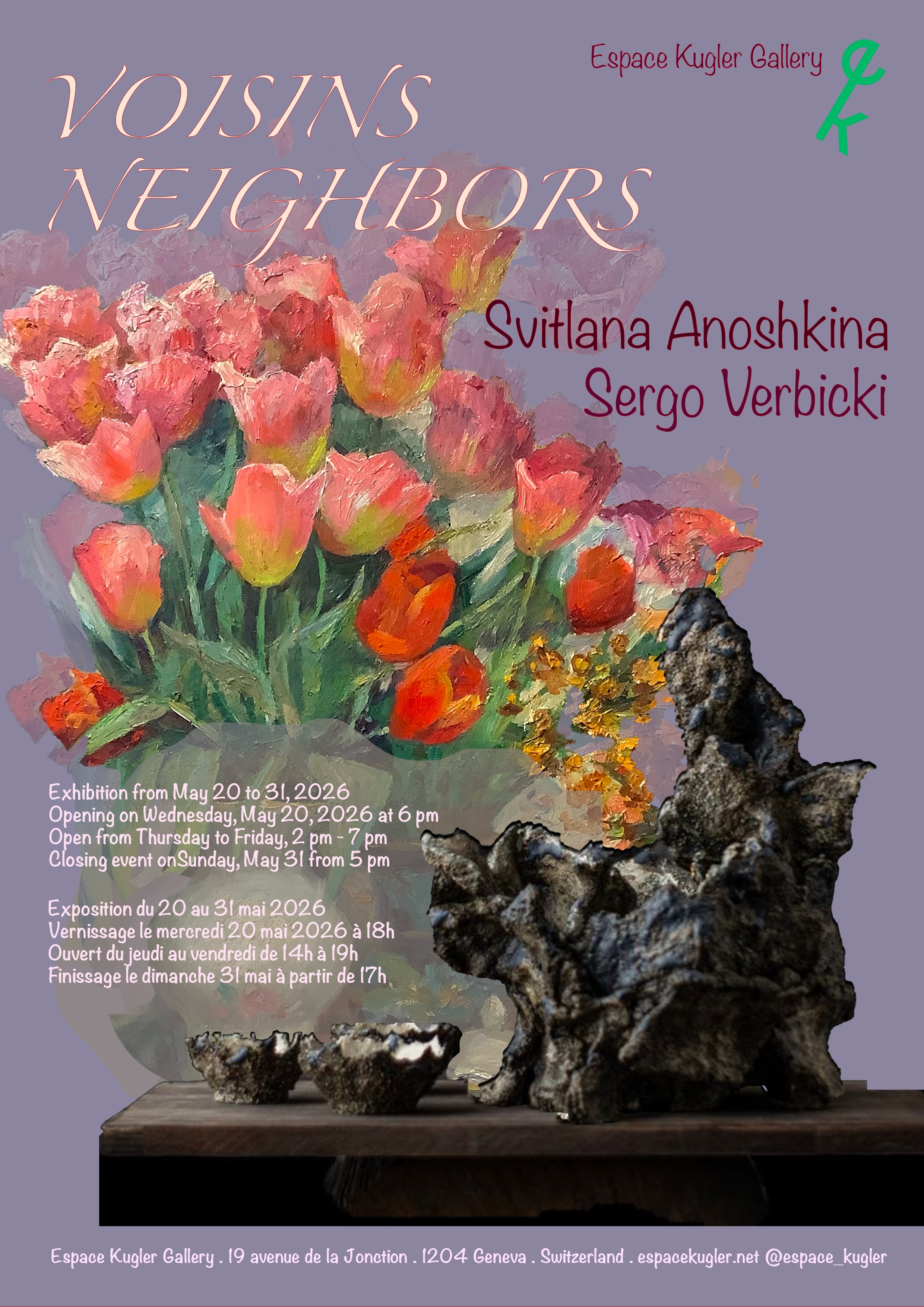 flyers voisins espace kugler gallery mai 2026