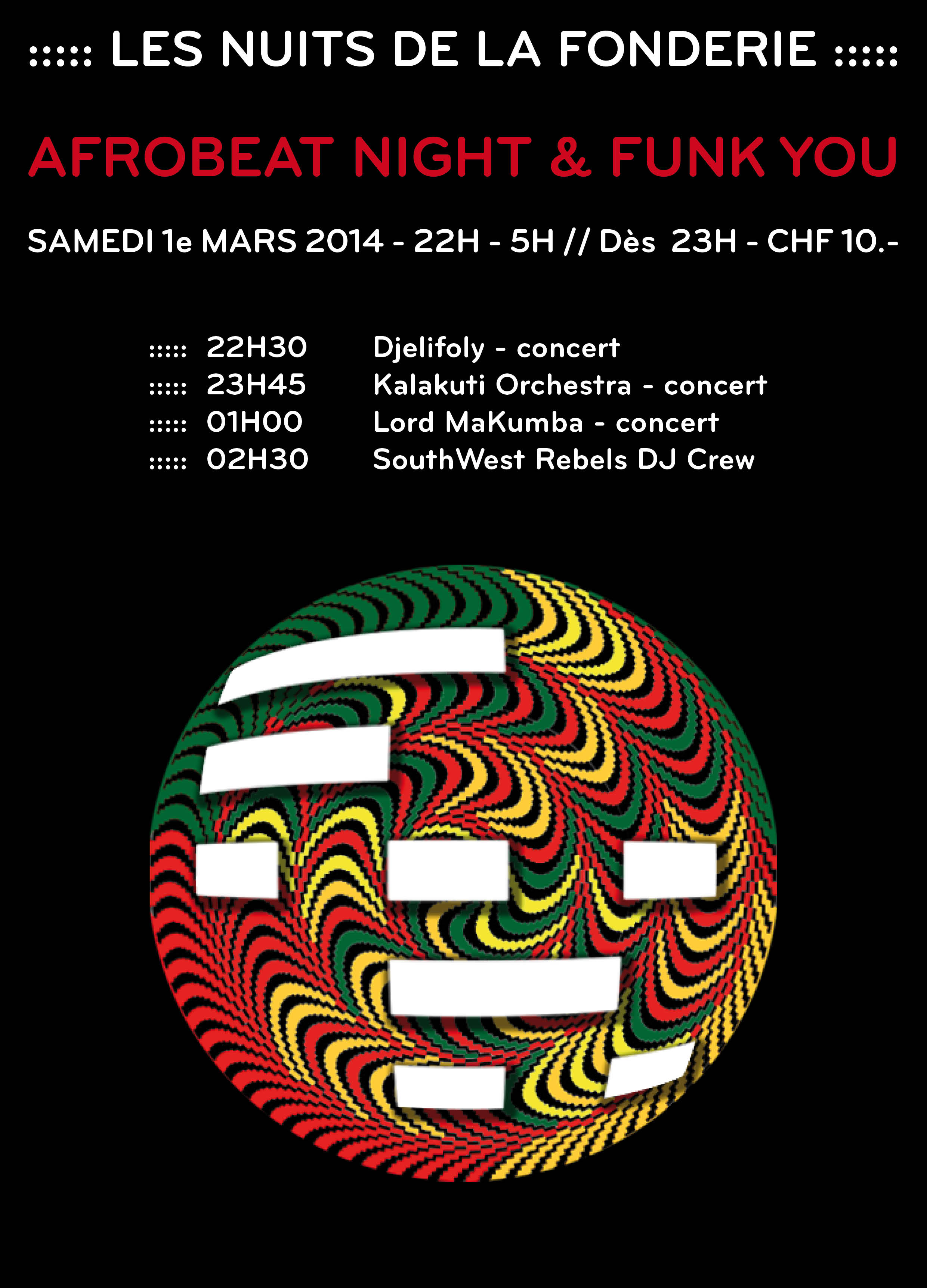 FONDERIE KUGLER -  AFROBEAT 1er mars 2014